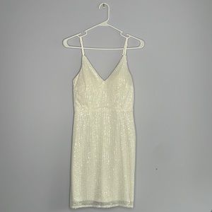 Lulu’s white sequin dress